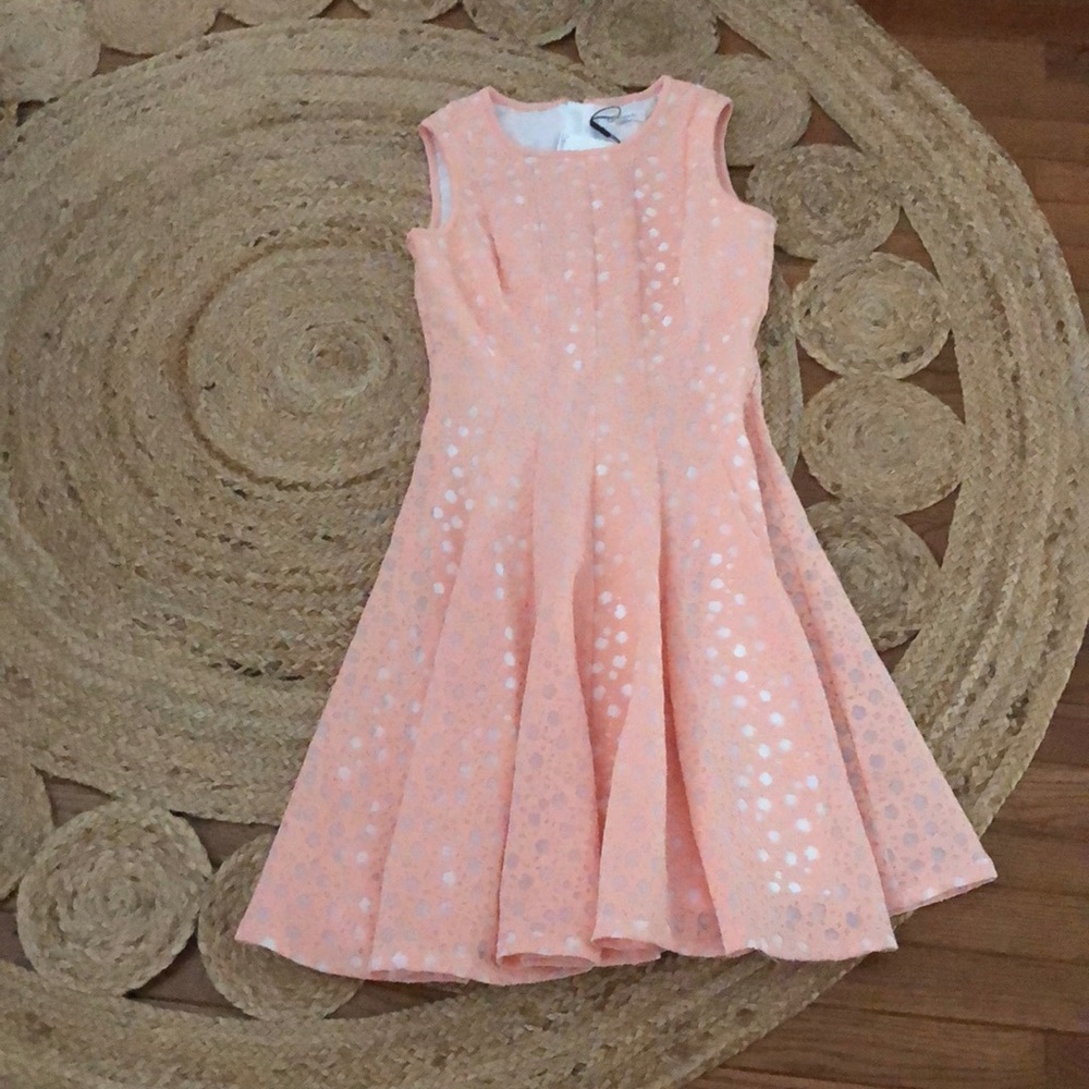 Calvin Klein Perforated Fit-and-Flare Dress NWT